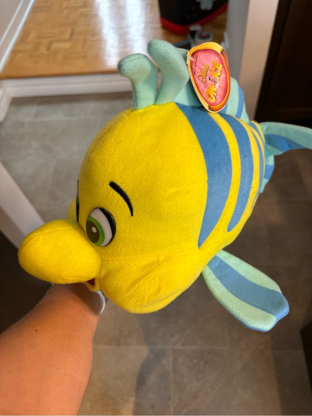 Disney flounder little mermaid Yellow & Blue Flounder Plush Fish Toy